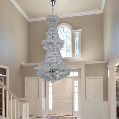 Montrey 23 Lights Empire Chandelier With Crystal Tear Drop Accents