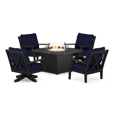 Braxton 5-Piece Deep Seating Set with Fire Table