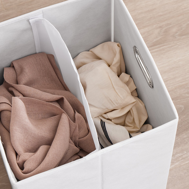 Caela Wood Cabinet Laundry Hamper with Handles