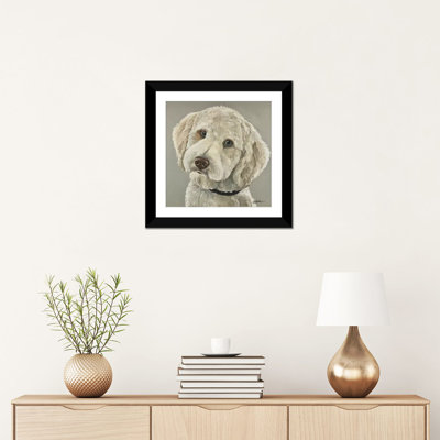«Goldendoodle with Blue Eyes» par Hippie Hound Studios, impression sur toile tendue