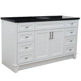 Abdirahiim 61'' Single Bathroom Vanity with Granite Top