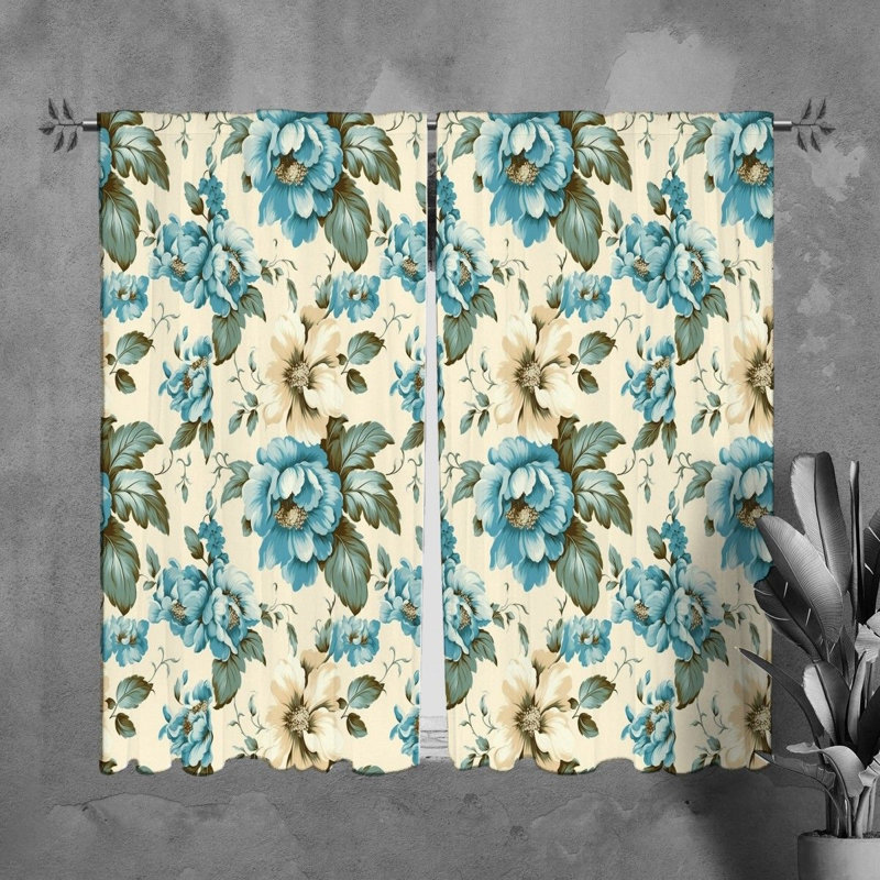 Paire de rideaux obscurcissant en polyester Mujaffar, L 40 po x L 61 po