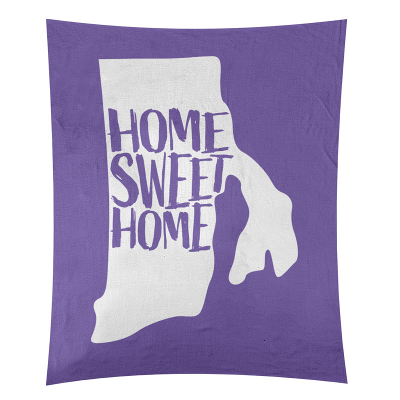 Tapisserie murale Home Sweet Rhode Island, H 60 po x l 51 po, Mauve