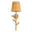 Wall Lamp Farini Vintage Brass Finish Incl Rattan Shade