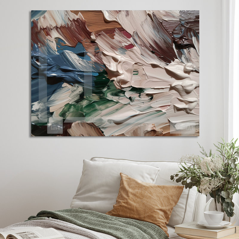 «Autumn Joy», peinture à l'huile abstraite sur toile, H 34 po x l 44 po x P 1,5 po, Toile tendue