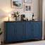 Buffet vintage avec portes cintrées à panneaux surélevés, grand espace de rangement, tablettes réglables et pieds de nivellement réglables-658328759