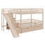 Lit superposé avec escalier de rangement, glissade et 2 tiroirs, lit superposé en bois avec garde-corps, aucun sommier nécessaire-853516720