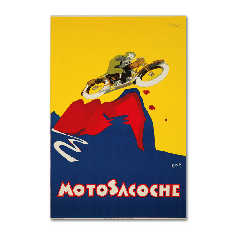 « racing 12 », reproduction d’impression sur toile tendue, H 19 po x l 12 po x P 2 po