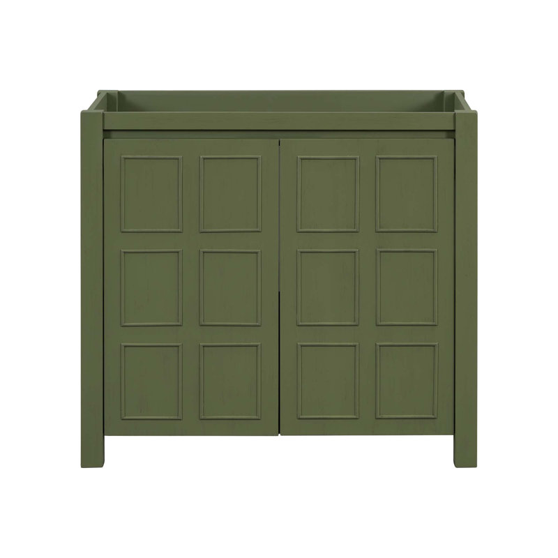 Meuble-lavabo 36 po avec tablettes réglables, Vert