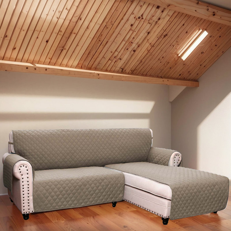 Housse de canapé réversible en forme de L - Housse de canapé modulaire Protection and Elegance, H 133 po x l 164 po