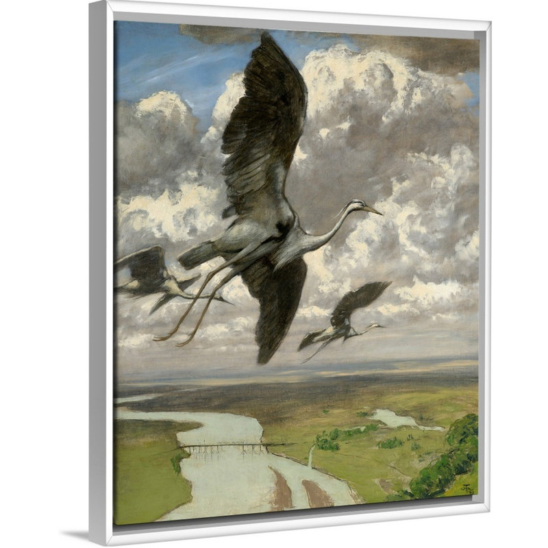 Wondrous Birds, 1892 par Hans (1839-1924) Thoma-impression sur toile, H 16 po x l 13 po x P 1,75 po, Toile blanche encadrée