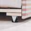 Lit de jour en vichy douillet avec couchette, sans sommier, port USB, forme de vague adorable, tissu en lin-1334970203