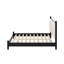 Wood Platform Bed With Upholstered Headboard-357374473-357374472