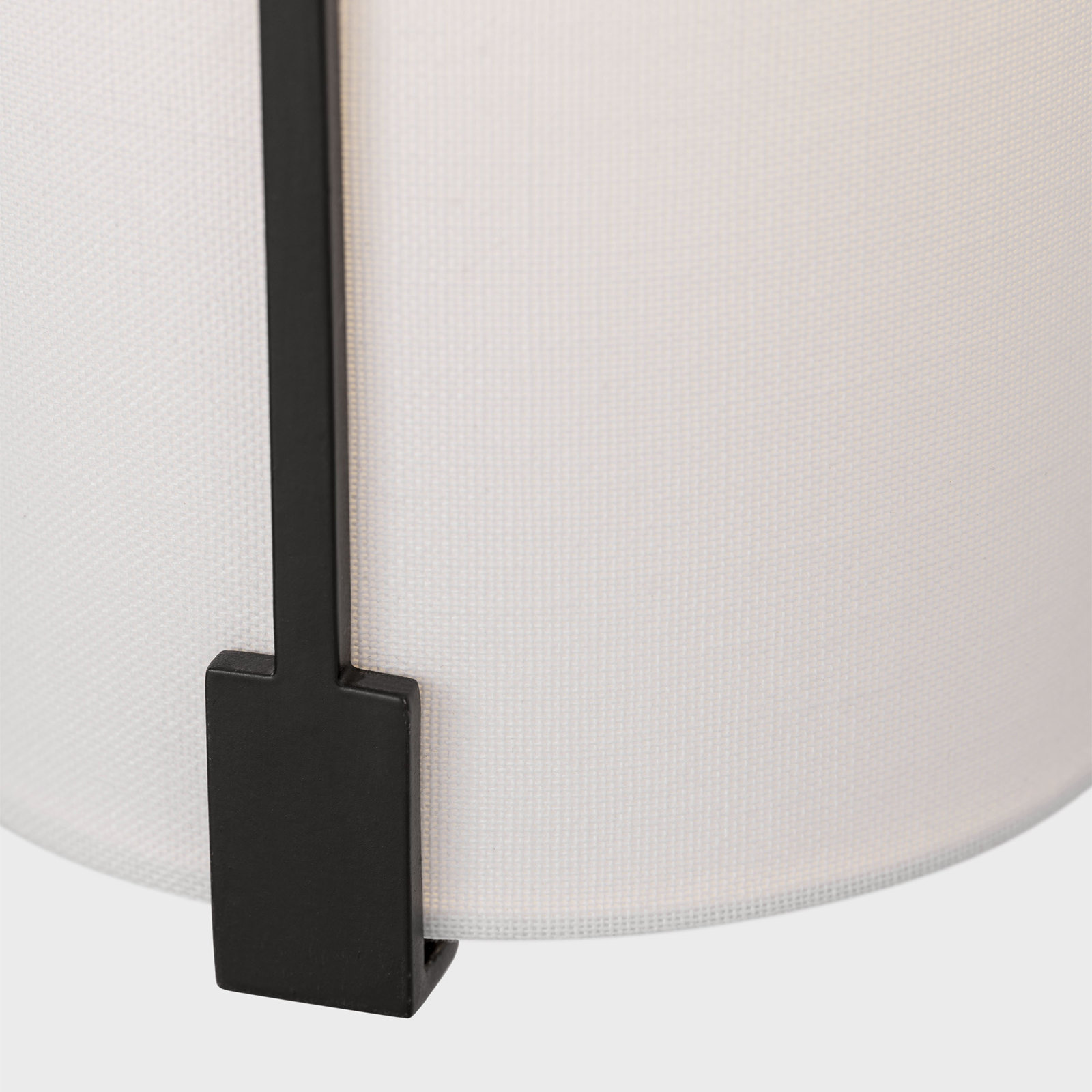 Single Light Linen Vanity Light, Aged Iron