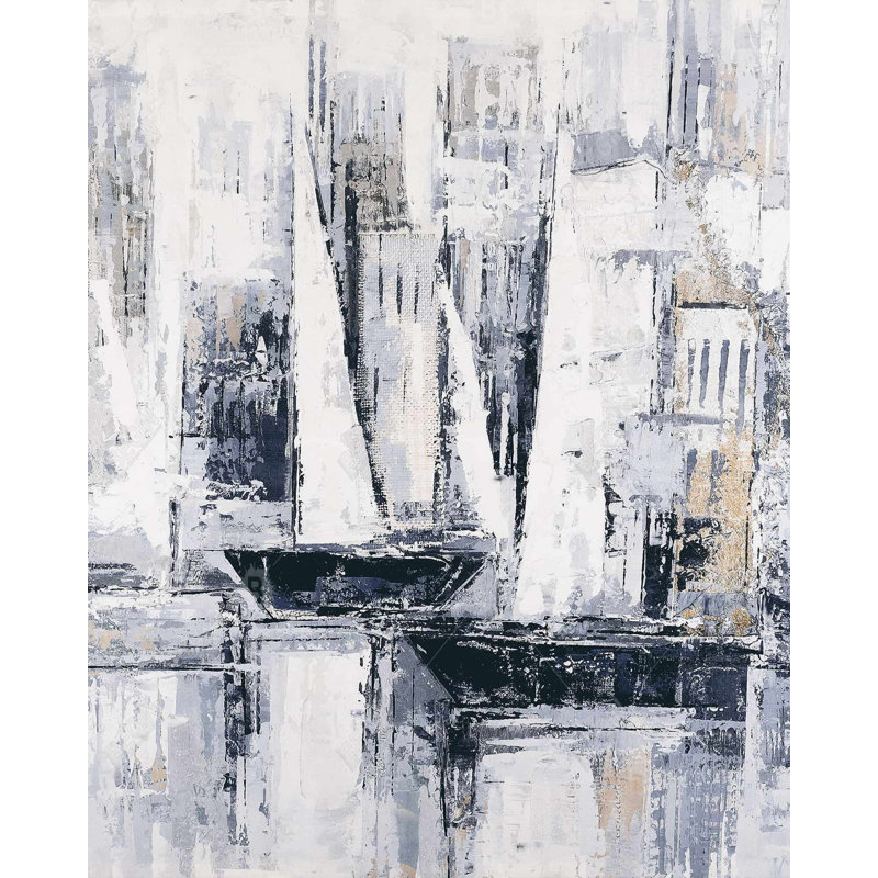 Industrial Style Sailboats Print On Canvas
