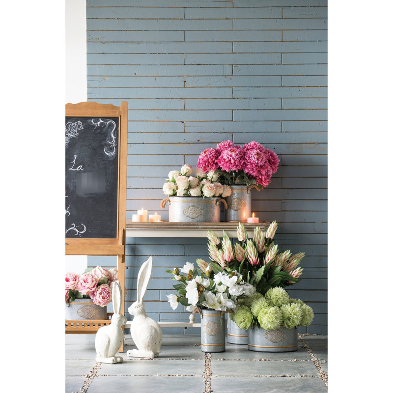 Of Three Metal Pots With Rope Handles And Gold Trim Detail, Grey Multi Color Composition, Nesting For Space Efficiency, 4.2 Lbs Decorative Pot Collection 3, Featuring Details, Color, - Saving Design,