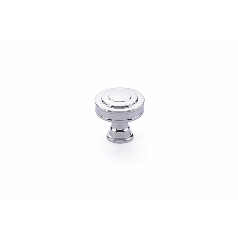 Poignée d'armoire ronde Emtek Glendon, Chrome poli, 1.25''