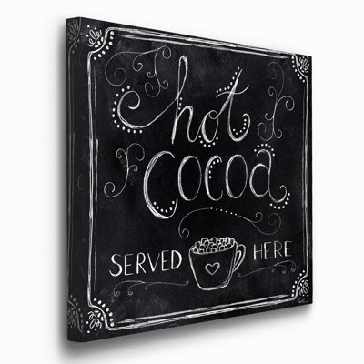 " Hot Cocoa Chalk-Premium Gallery Wrapped Canvas - Ready To Hang "
