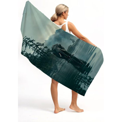 Elephant Microfiber Oversized Lightweight Beach Towel XL Extra Large Animal Thin Sand Towels Travel Swim Pool Yoga Gym Camping for Women Men Beach Essentials Accessories Vacation Gift, 60 x 80 in