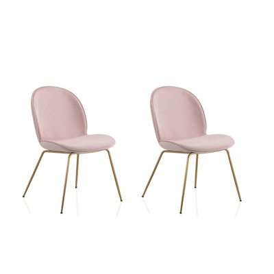 Chaise d'appoint en velours Nanaimon