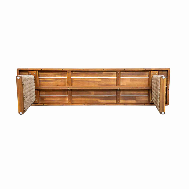 Banc de patio en bois d'acacia, Brun / teck