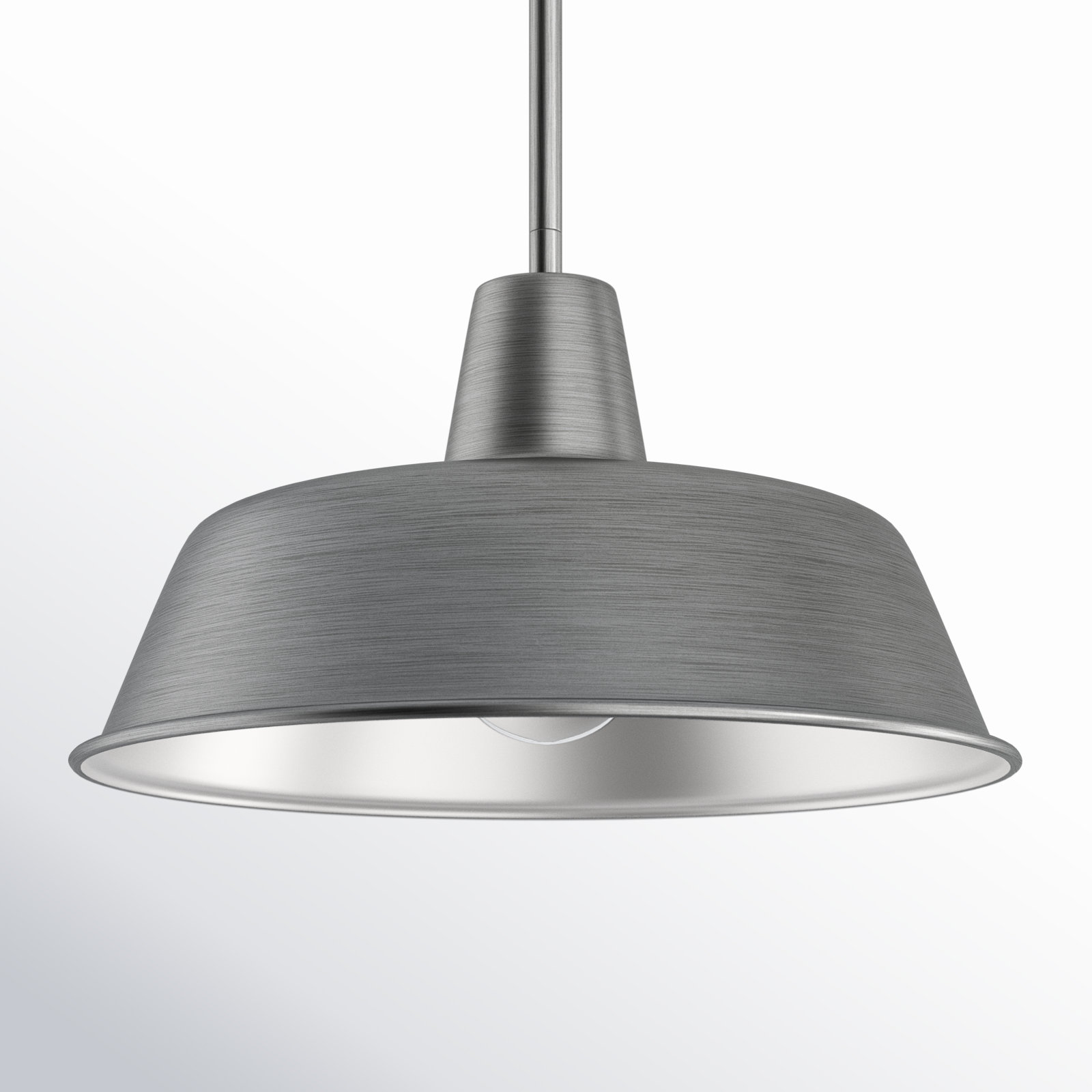 Jorgie Outdoor Steel Pendant, Weathered Zinc