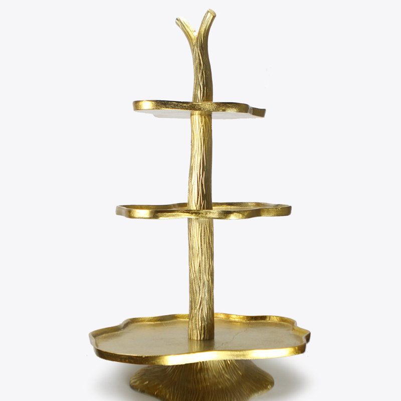 Eagleville Cake Stand, Gold