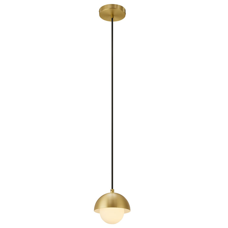 Eclipse Globe Pendant Light In Black, Brass