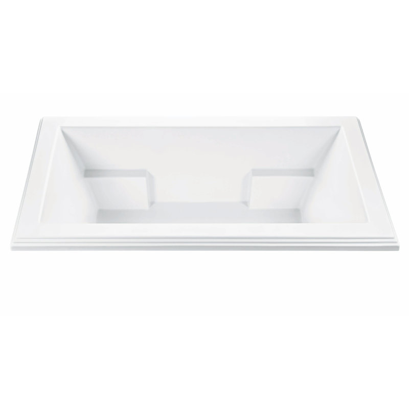 MTI Solutions Alcove Soaking Acrylic Bathtub - 60 x 32, White, Left