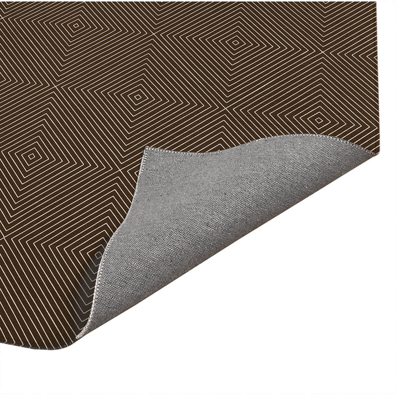 Eye Chev Low Profile Kitchen Mat, Mocha Brown, Rectangle 4' x 6'