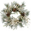 Couronne de Noël avec des lumières chaudes