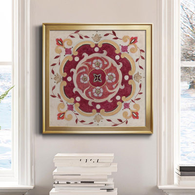 Bohème rubis - Toile encadrée de qualité supérieure - prête à être accrochée