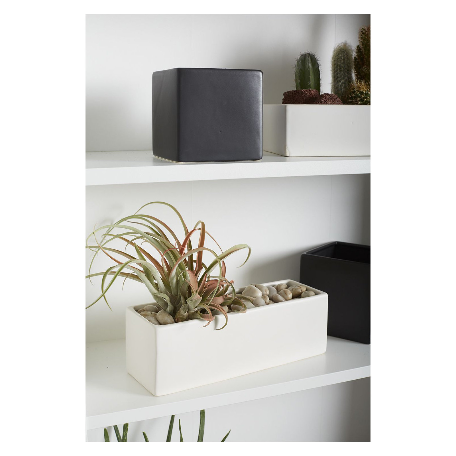 Sula Ceramic Pot Planter, White