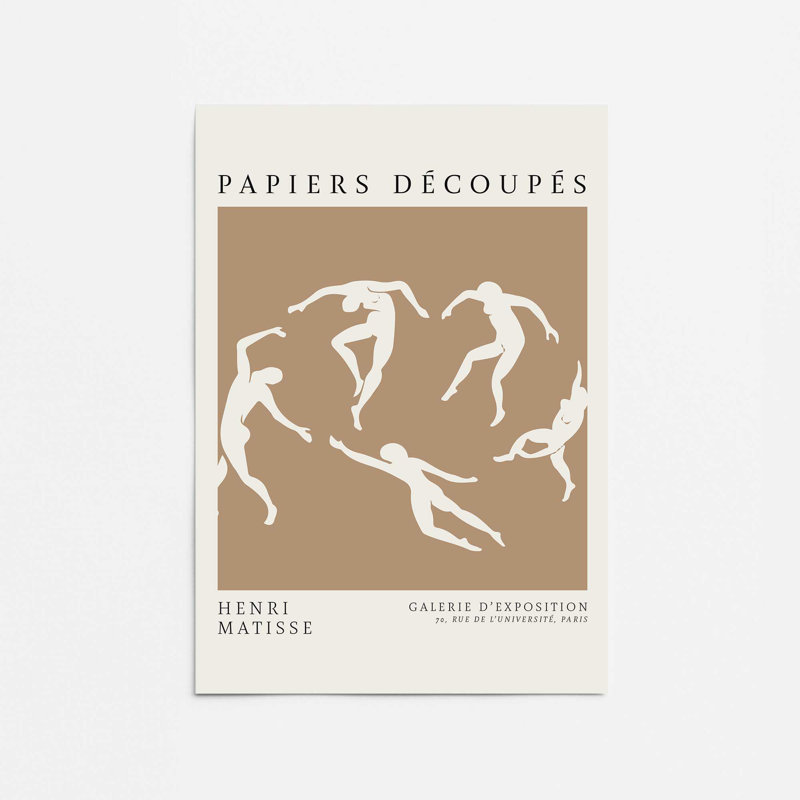 « La Danse » de Matisse en rouleaux de toile beige, H 36 po x l 24 po x P 0,1 po, Impression sans cadre, Ne s’applique pas