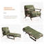 Fauteuil inclinable convertible 3-en-1 en chenille verte | Lit-couchette réglable à 5 positions-1794648026