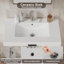 Ensemble de meuble-lavabo avec lavabo en céramique, meuble-lavabo et meuble-lavabo 30 po Frausto-113586527