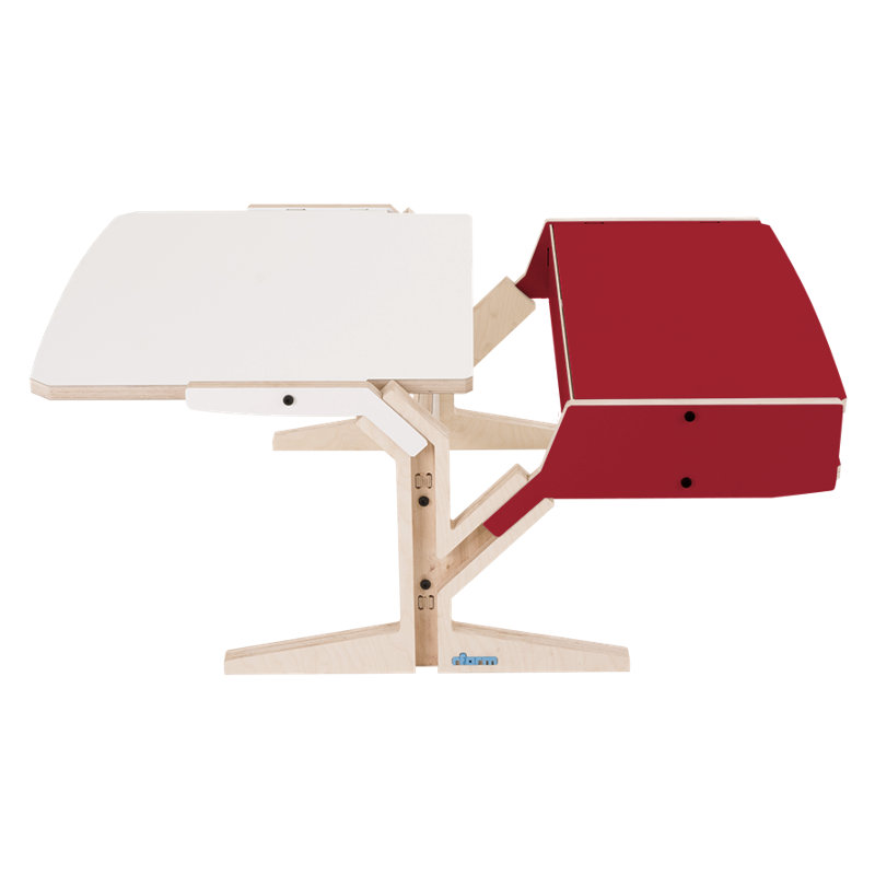 Christi Trestle Coffee Table, Cherry Red