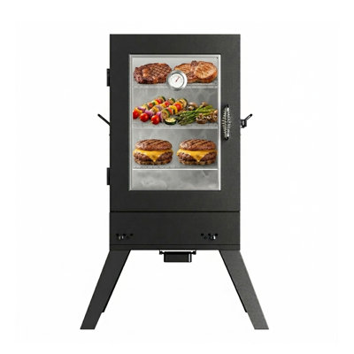 30" Vertical Charcoal Grill, 725 Sq.in Outdoor Smoker With Temperature Control For Bbq