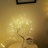 LED Beads Copper Wire Tree Branch Night Light Touch-Sensitive Switch Decorative Table Lamp Battery And USB Operated