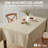 Sarok Rectangle Geometric Jacquard Tablecloth-1675932987-1675932984