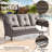 Carolina 5-Person Square Outdoor Conversation Set With 3-Seat Sofa And Coffee Table-110985482-110985481