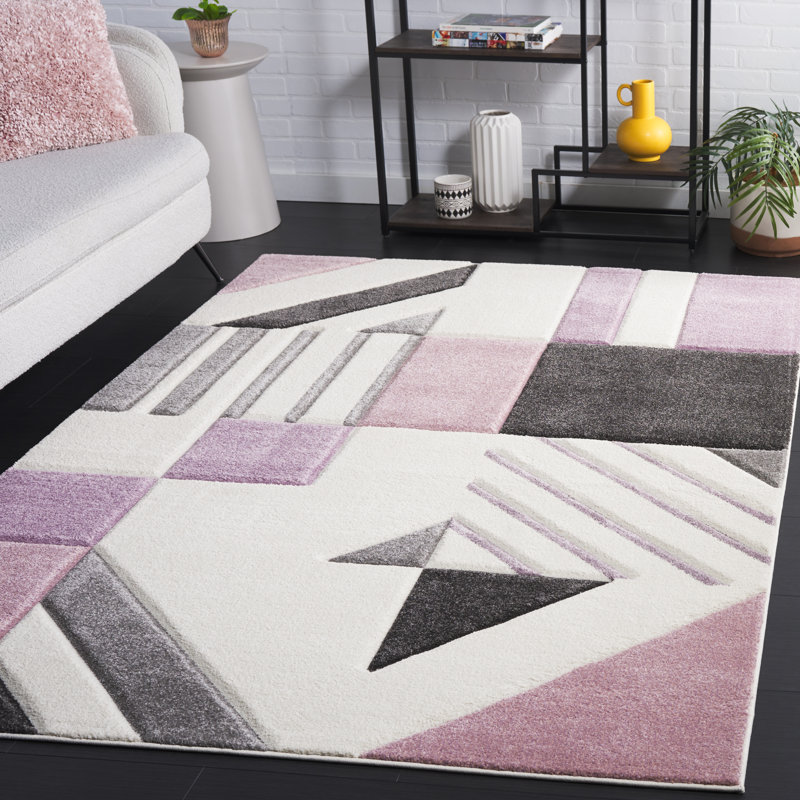 Tapis à motif géométrique Jeromie Performance, Rectangle 5 pi 3 po x 7 pi 6 po