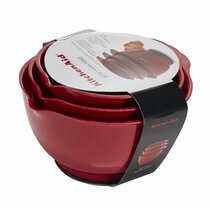 KitchenAid 21PC Plastic with Non-Skid Bottom Mixing Bowl and Measuring Set  Red