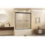 Verre trempé avec film antidéflagrant, porte de douche coulissante double en aluminium, 1/4 (6 mm), poignée en acier inoxydable-118550319