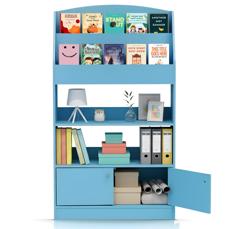 Bureau de rangement moderne bleu clair Lova