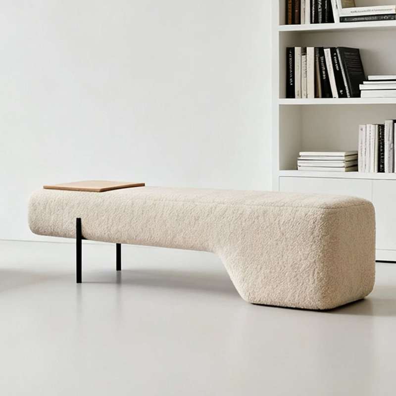 Banc rembourré blanc, Blanc