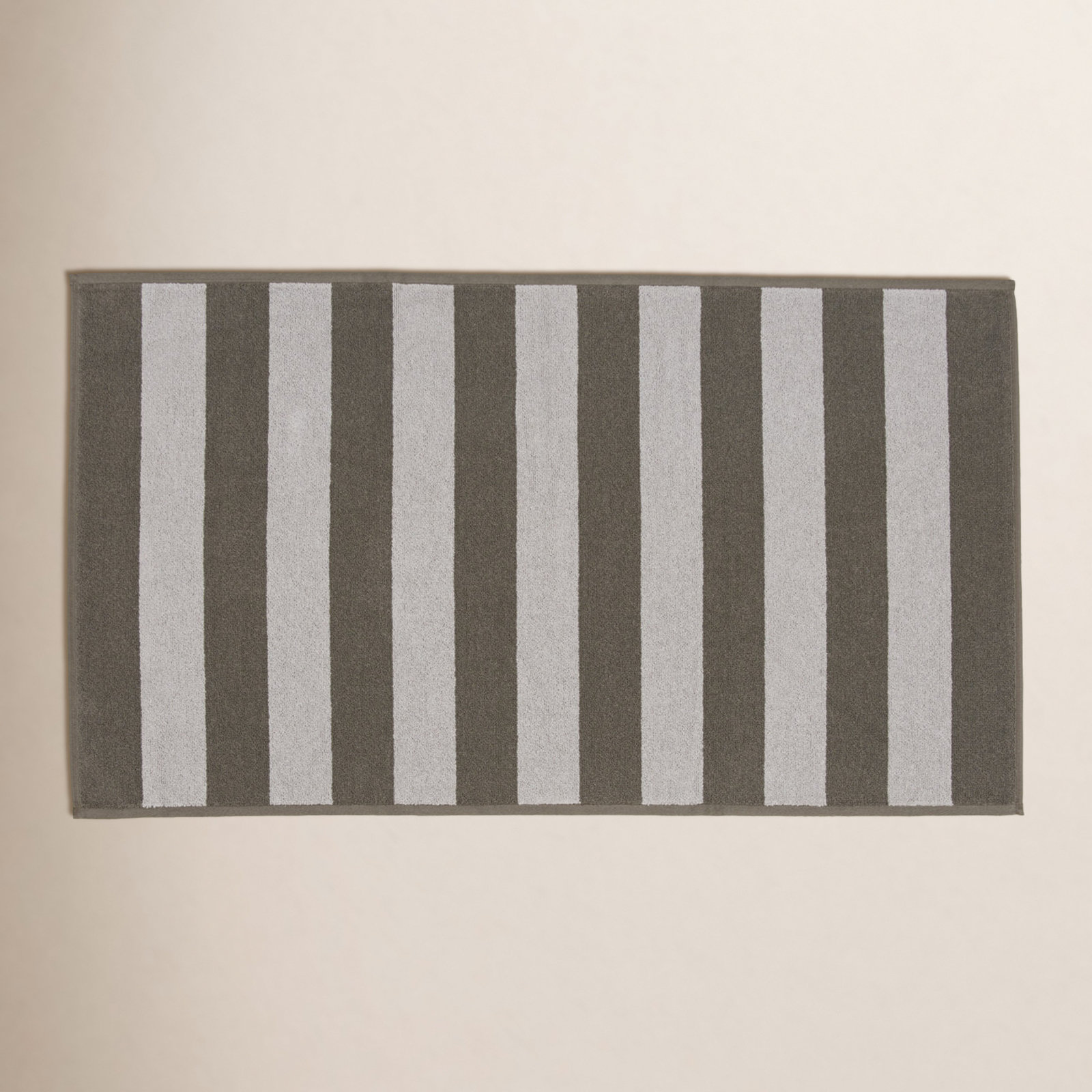 Simple Striped 100% Cotton Bath Mat, Sky/Peacock