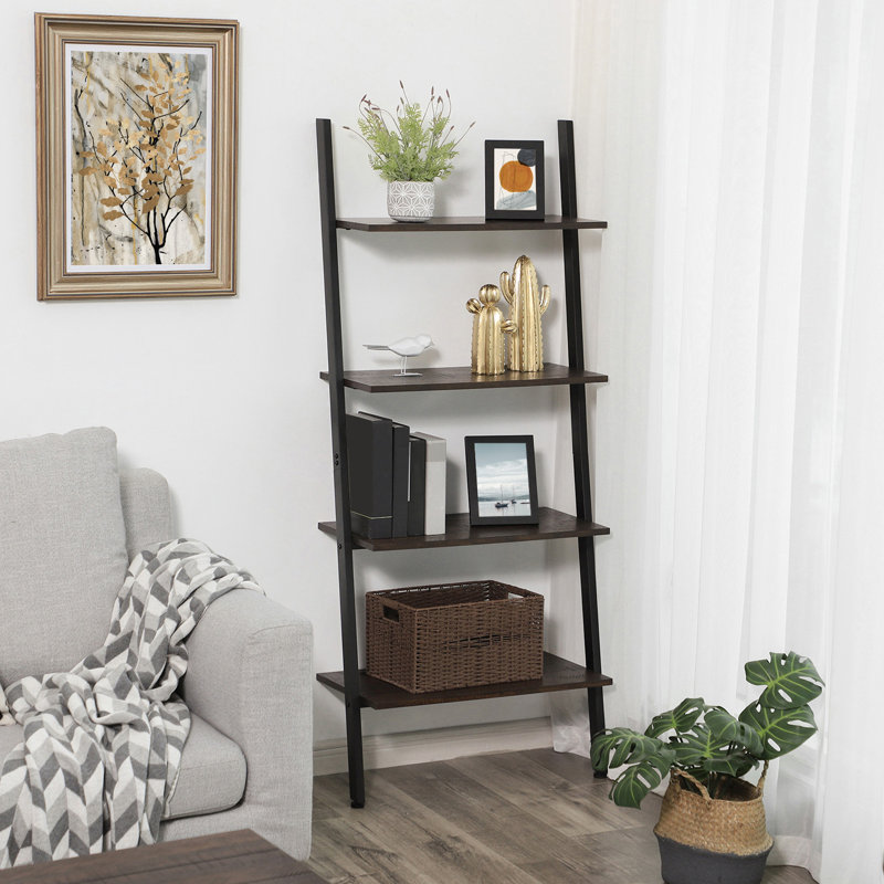 Ciotti Ladder Bookcase, Dark Brown