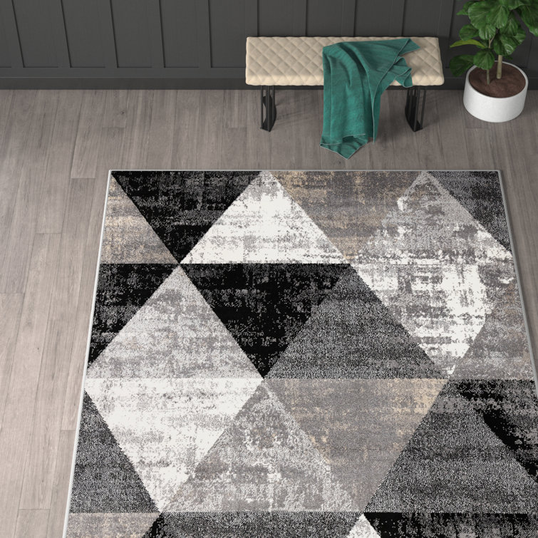 Tapis crème / brun / noir Raymo
