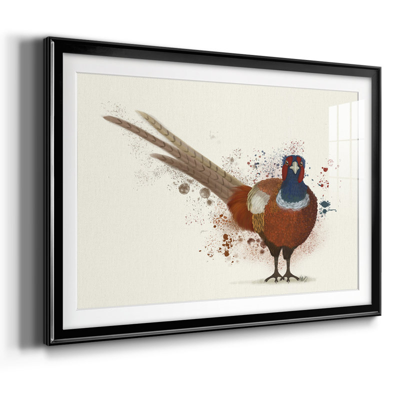 Pheasant Splash 7, reproduction d'art sur papier, Noir, H 15 po x l 21 po x P 1,5 po